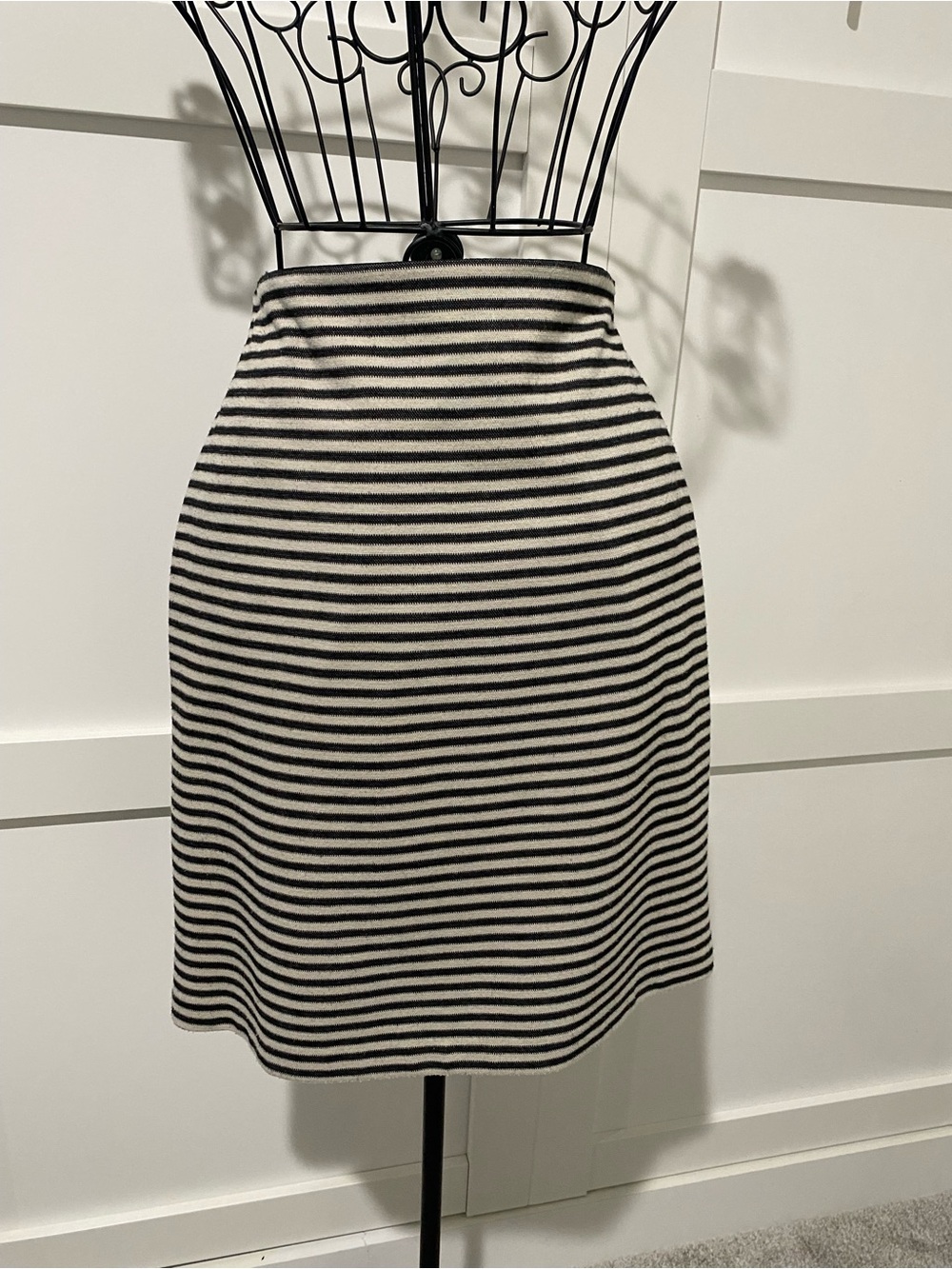 George charcoal Black and cream Striped Mini Skirt